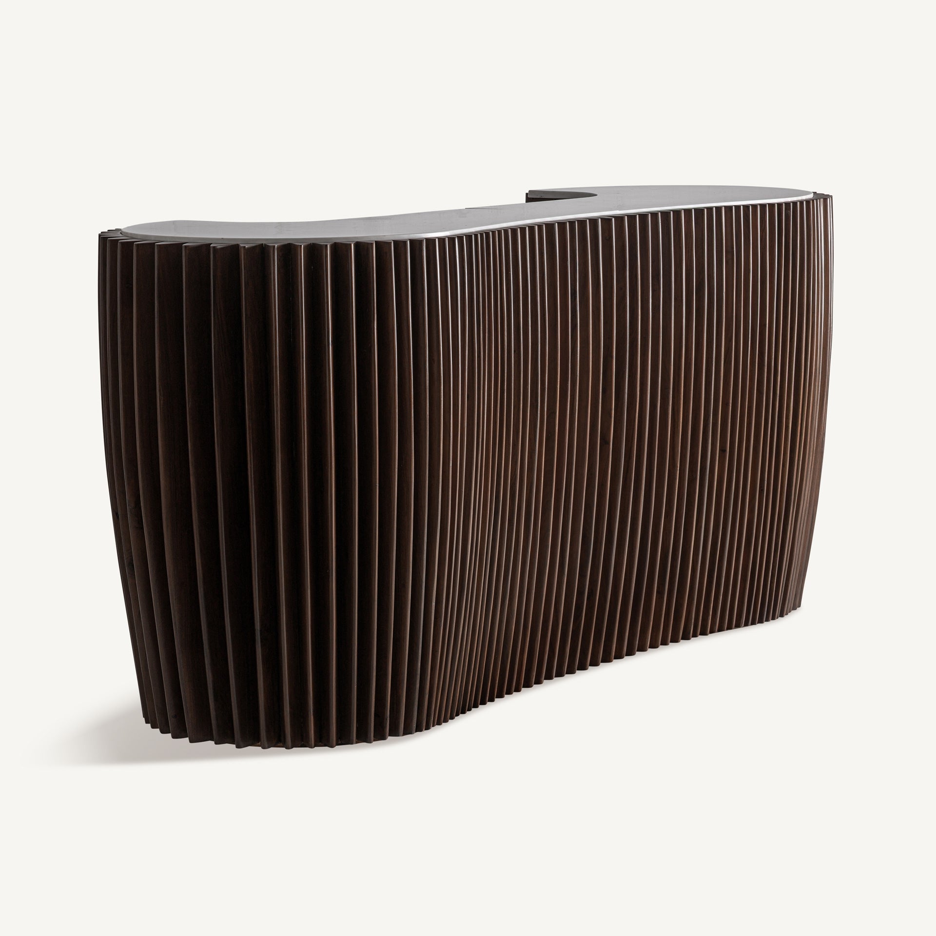 Hirson Acacia Wood Bar Counter - Maison Rêves UK