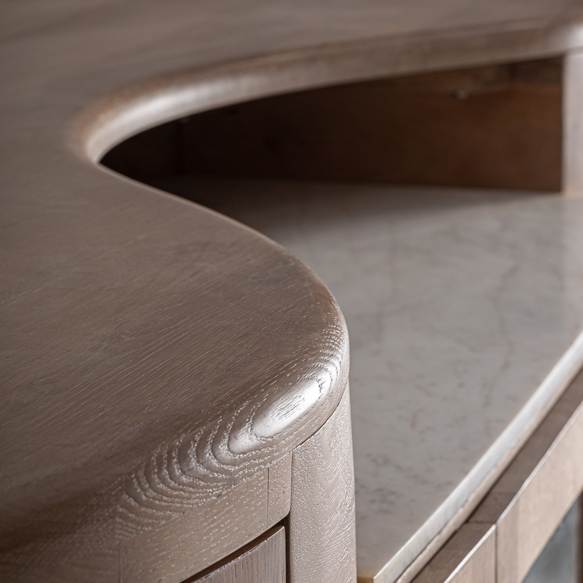 Marboz Oak Wood Bar Counter - Maison Rêves UK