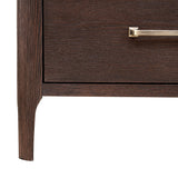 Hudson 2 Drawer Nightstand Brushed Brown Oak by Eccotrading Design London