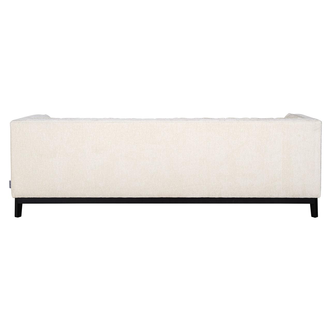 Beaudy White Chenille Sofa with Wooden Base by Richmond Interiors - Maison Rêves UK