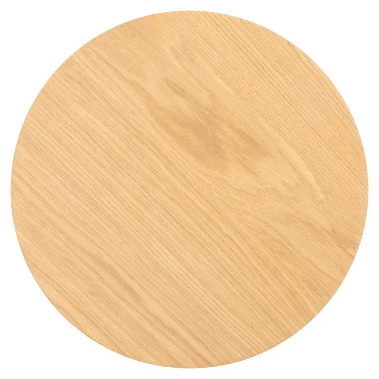 Belfort Natural Oak Wood Circular Side Table by Richmond Interiors - Maison Rêves UK