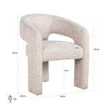 Belle Cream Fabric Dining Chair by Richmond Interiors - Maison Rêves UK