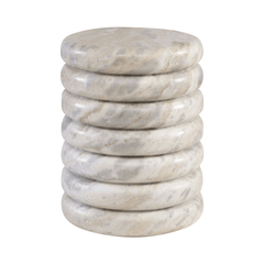 Bibendum Marble Occasional Table/Stool - Maison Rêves UK