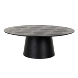 Blax Black Wood Circular Coffee Table 110Ø by Richmond Interiors - Maison Rêves UK