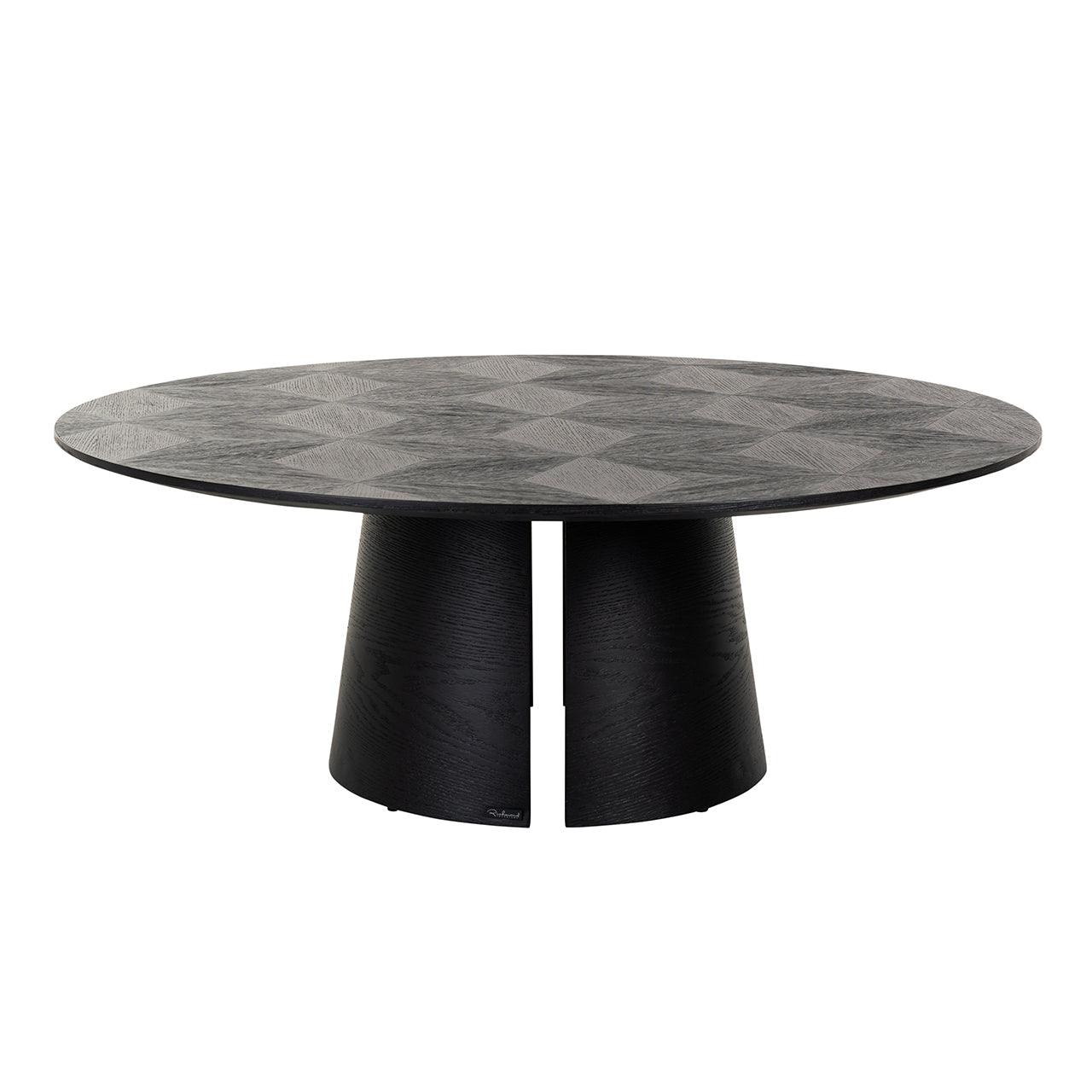 Blax Black Wood Circular Coffee Table 110Ø by Richmond Interiors - Maison Rêves UK