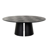 Blax Black Wood Circular Coffee Table 110Ø by Richmond Interiors - Maison Rêves UK