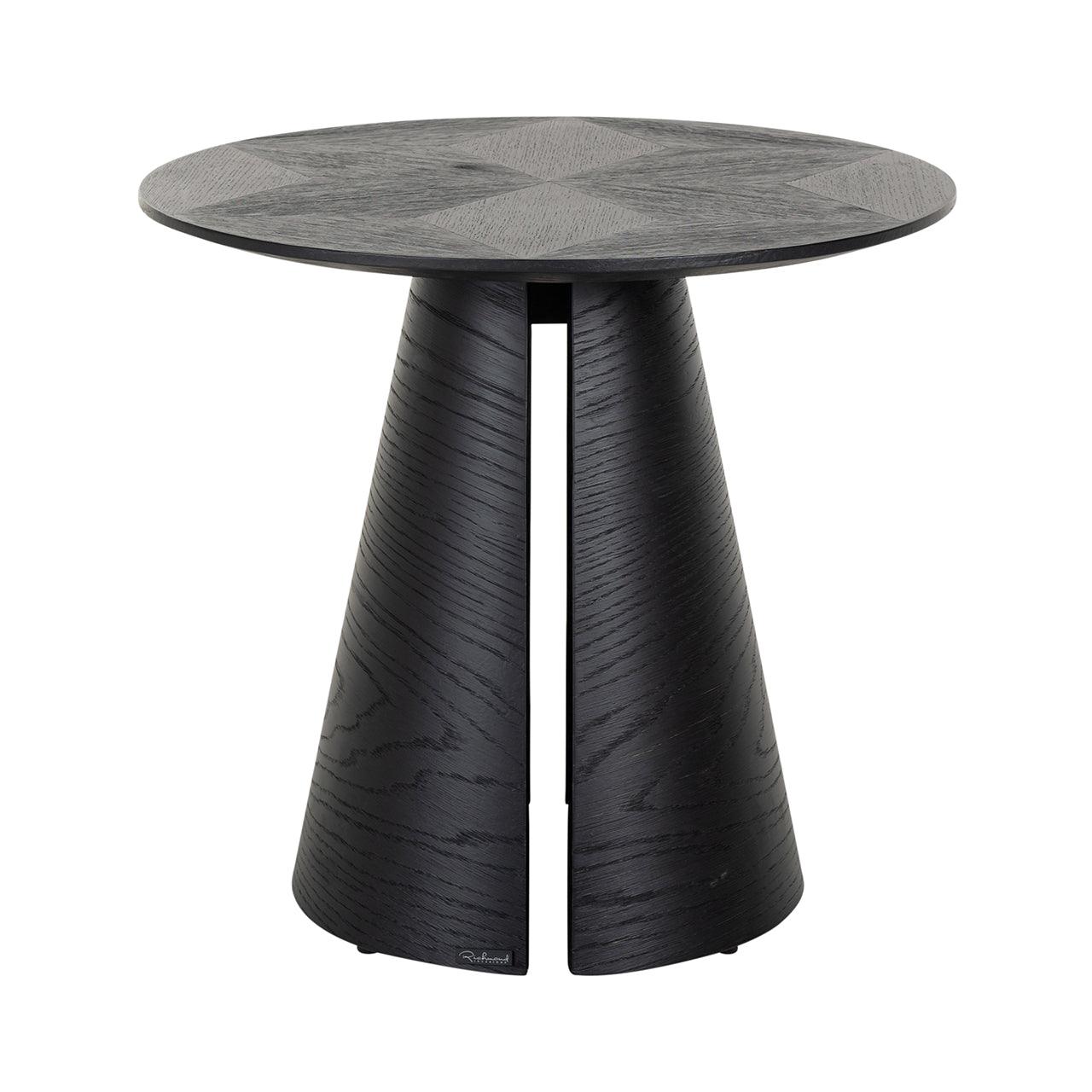 Blax Black Wood Circular End Table by Richmond Interiors - Maison Rêves UK