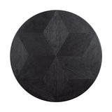 Blax Black Wood Circular End Table by Richmond Interiors - Maison Rêves UK