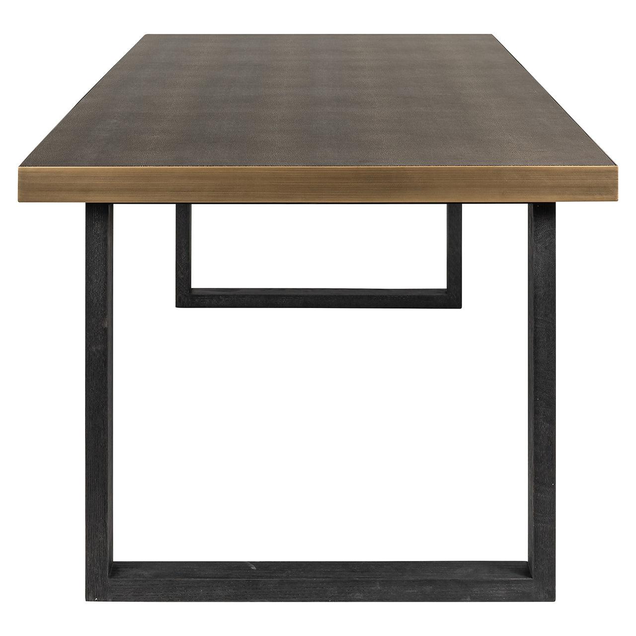 Bloomingville Shagreen Dining Table with Black Oak Wood Base by Richmond Interiors - Maison Rêves UK