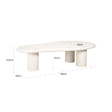 Bloomstone Light Eco Plaster Coffee Table by Richmond Interiors - Maison Rêves UK