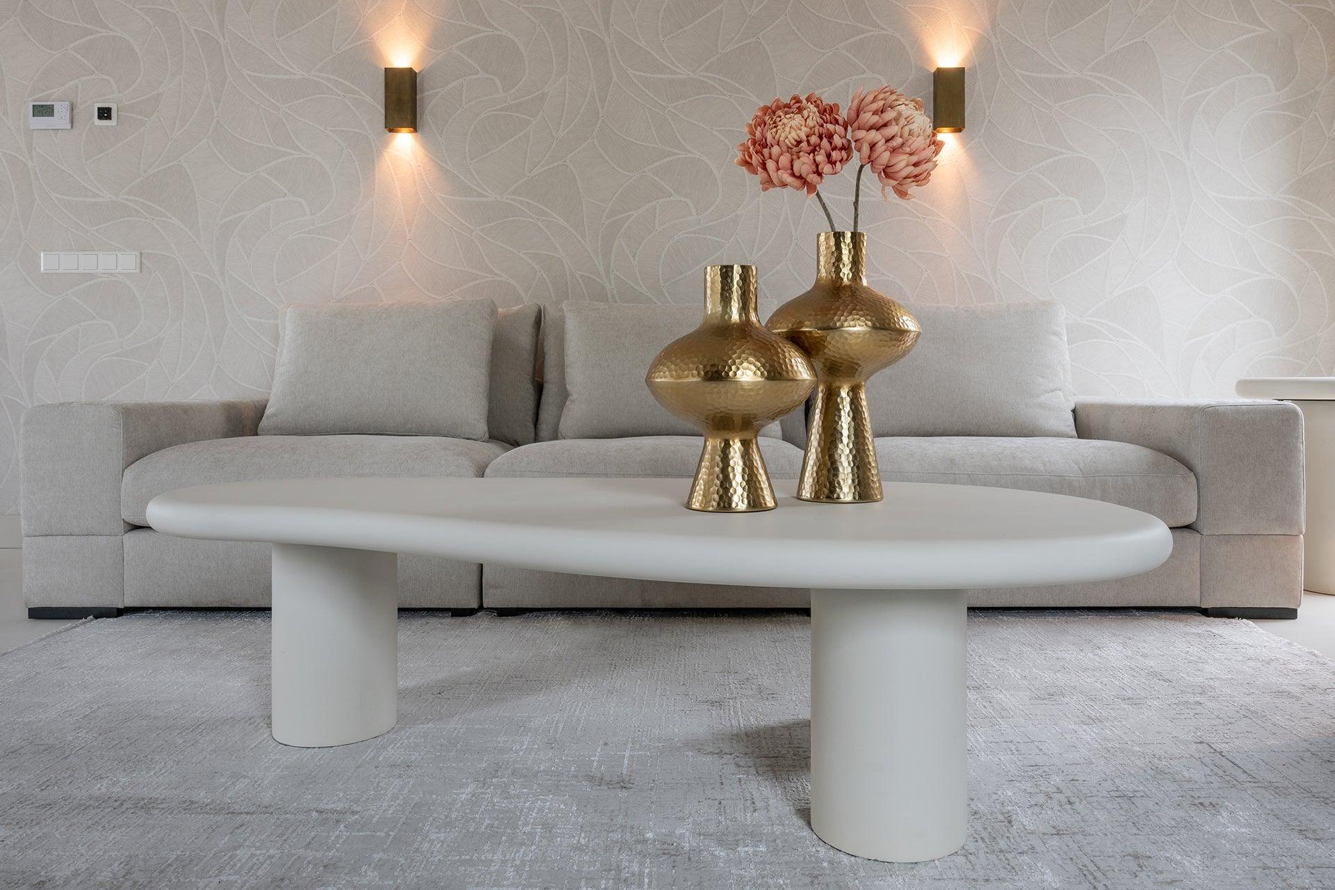 Bloomstone Light Eco Plaster Coffee Table by Richmond Interiors - Maison Rêves UK