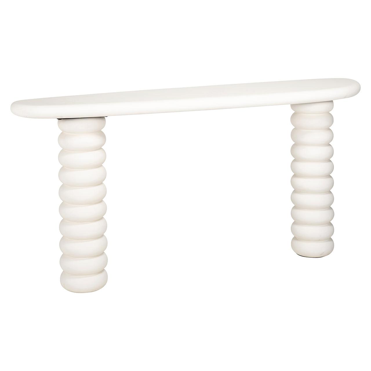 Bloomstone Light Eco Plaster Console Table by Richmond Interiors - Maison Rêves UK