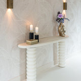 Bloomstone Light Eco Plaster Console Table by Richmond Interiors - Maison Rêves UK