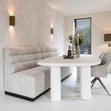 Bloomstone Light Eco Plaster Dining Table by Richmond Interiors - Maison Rêves UK