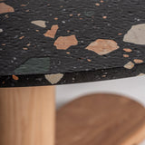 Budhir Circular Black Terrazzo Dining Table - Maison Rêves UK