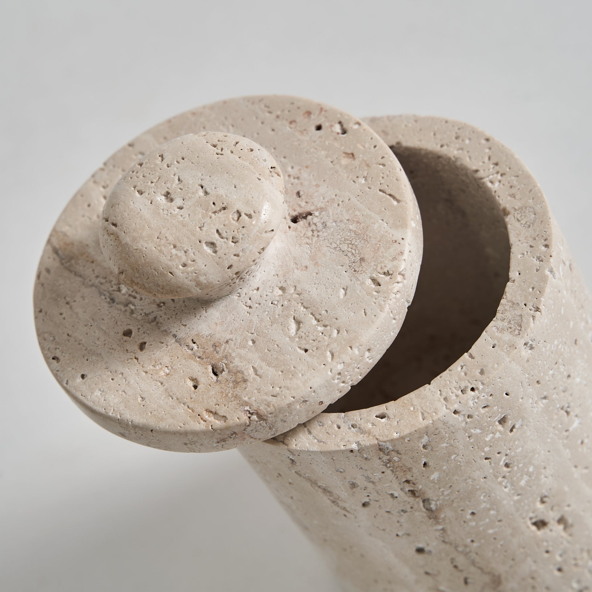 Motrus Travertine Box - 15cm - Maison Rêves UK