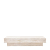 Caldera Coffee Table Whitewash Mango Wood - Maison Rêves UK