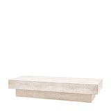 Caldera Coffee Table Whitewash Mango Wood - Maison Rêves UK