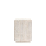 Caldera Side Table Whitewash Mango Wood - Maison Rêves UK