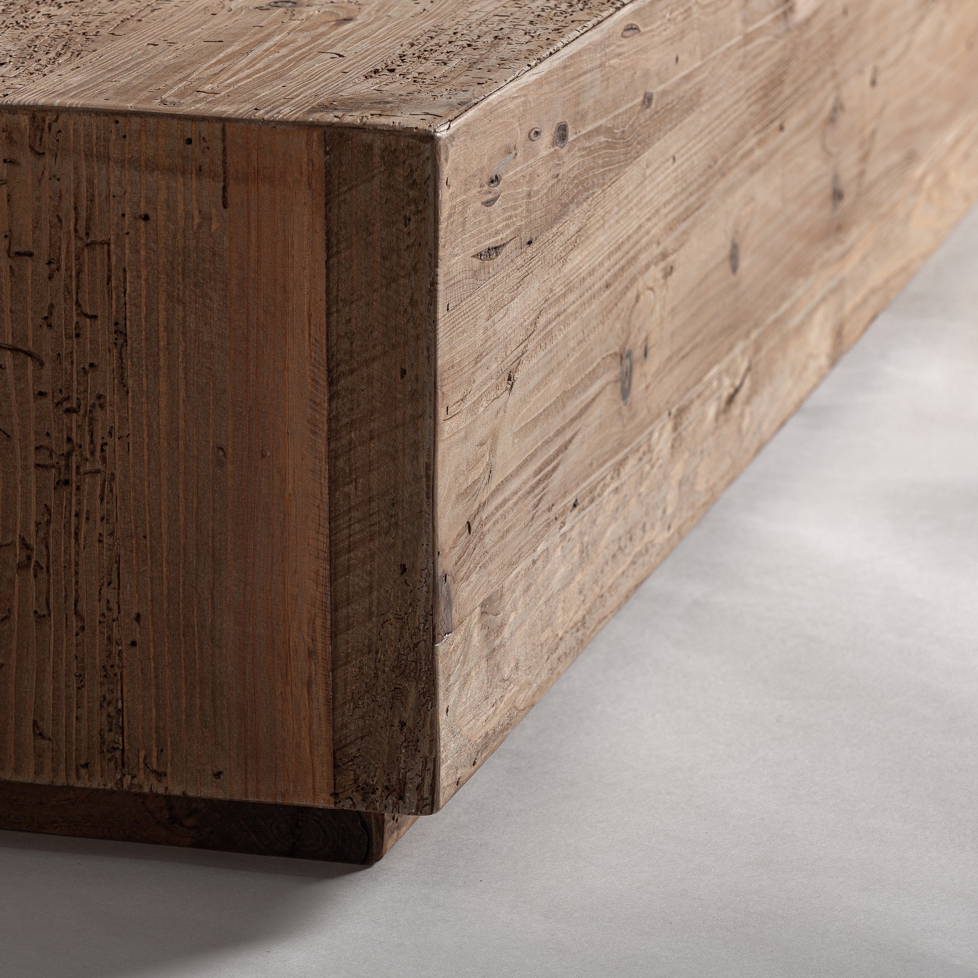 Truel Recycled Pine Wood Bed - Maison Rêves UK