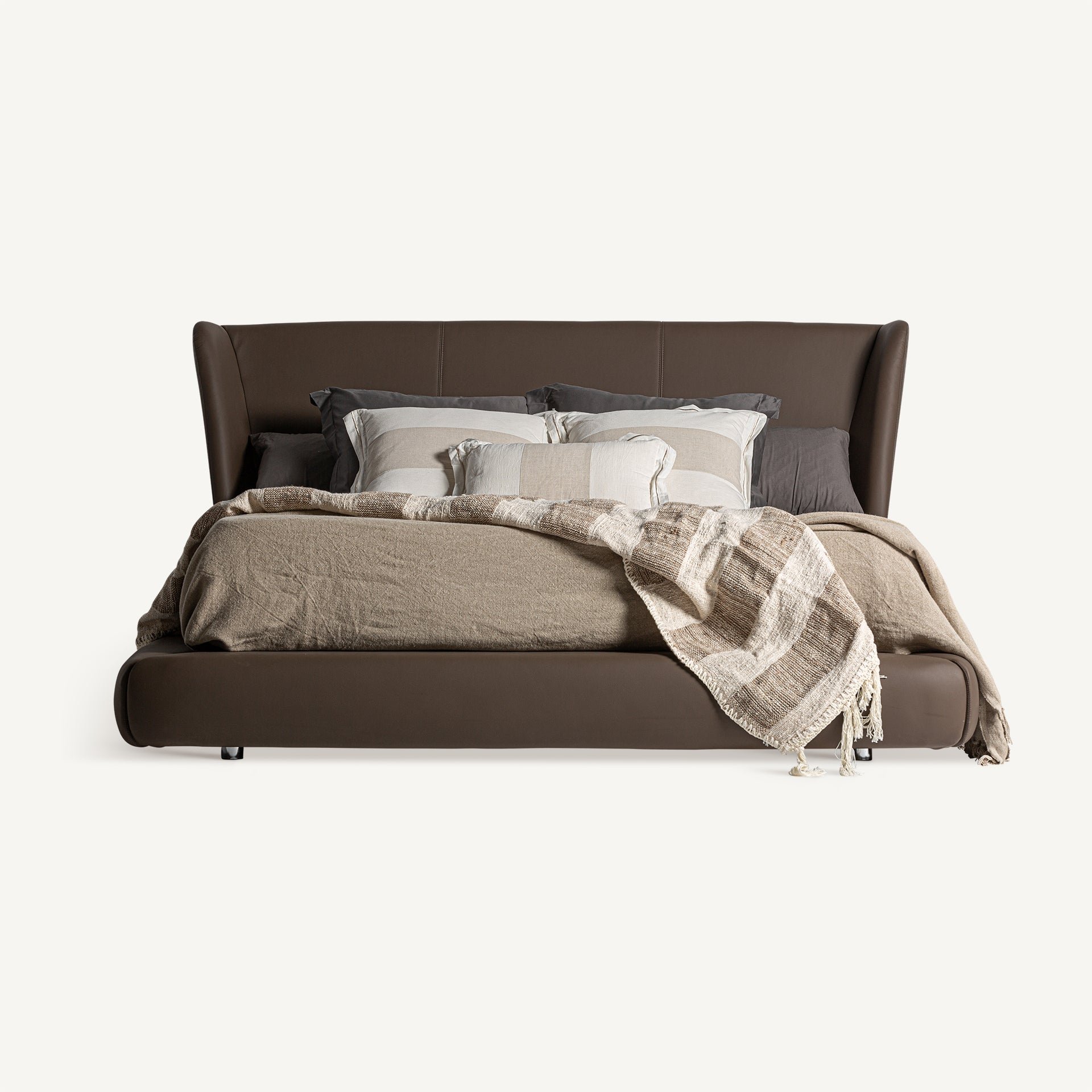Wayne Leather Bed - Maison Rêves UK