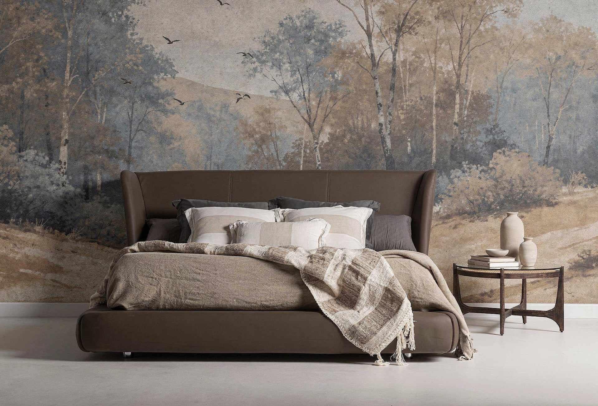 Wayne Leather Bed - Maison Rêves UK