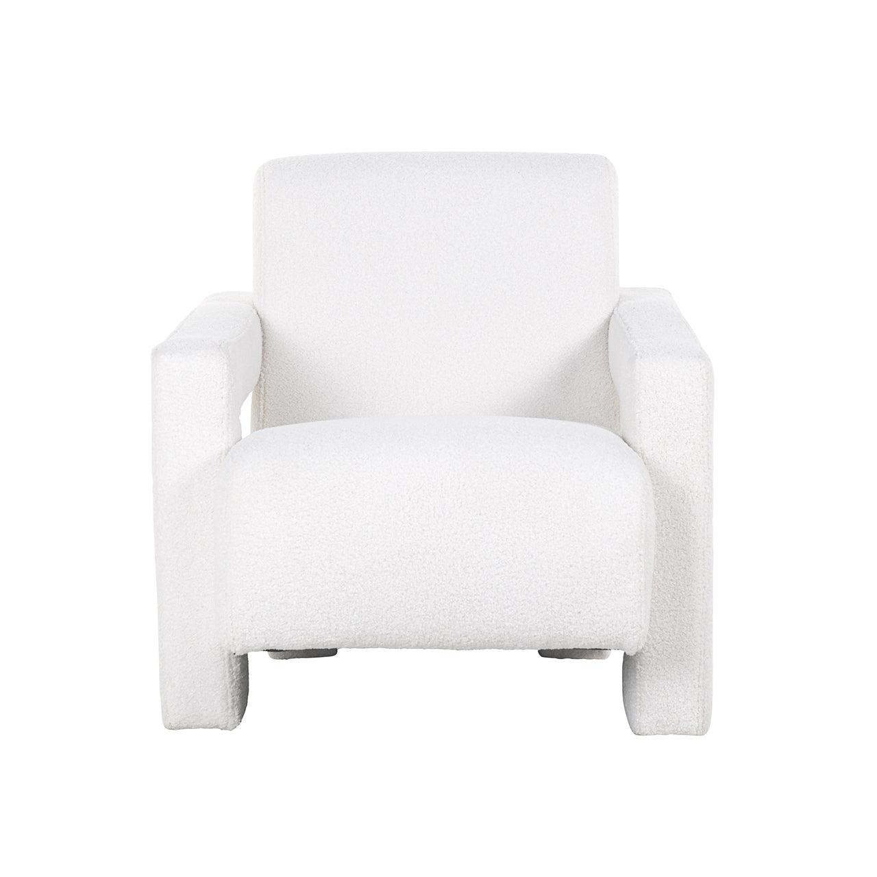 Casey White Furry Modern Armchair by Richmond Interiors - Maison Rêves UK