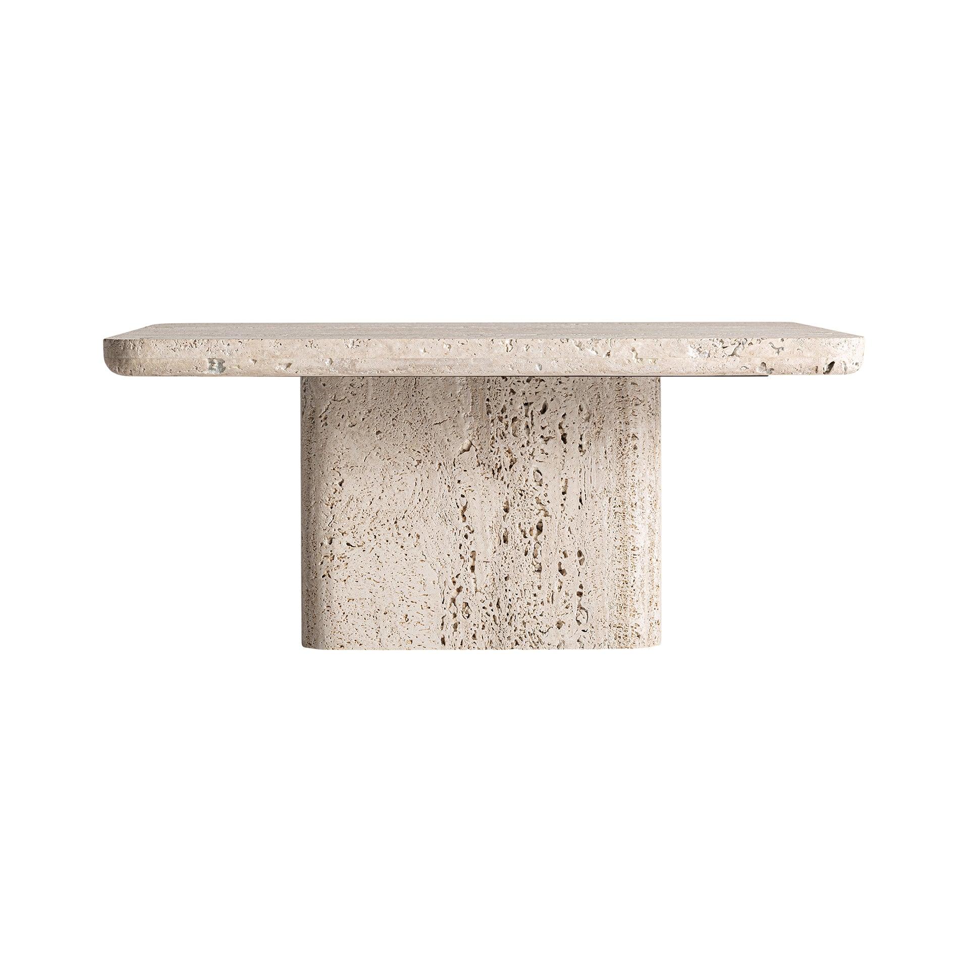 Center Travertine Square Coffee Table - Maison Rêves UK