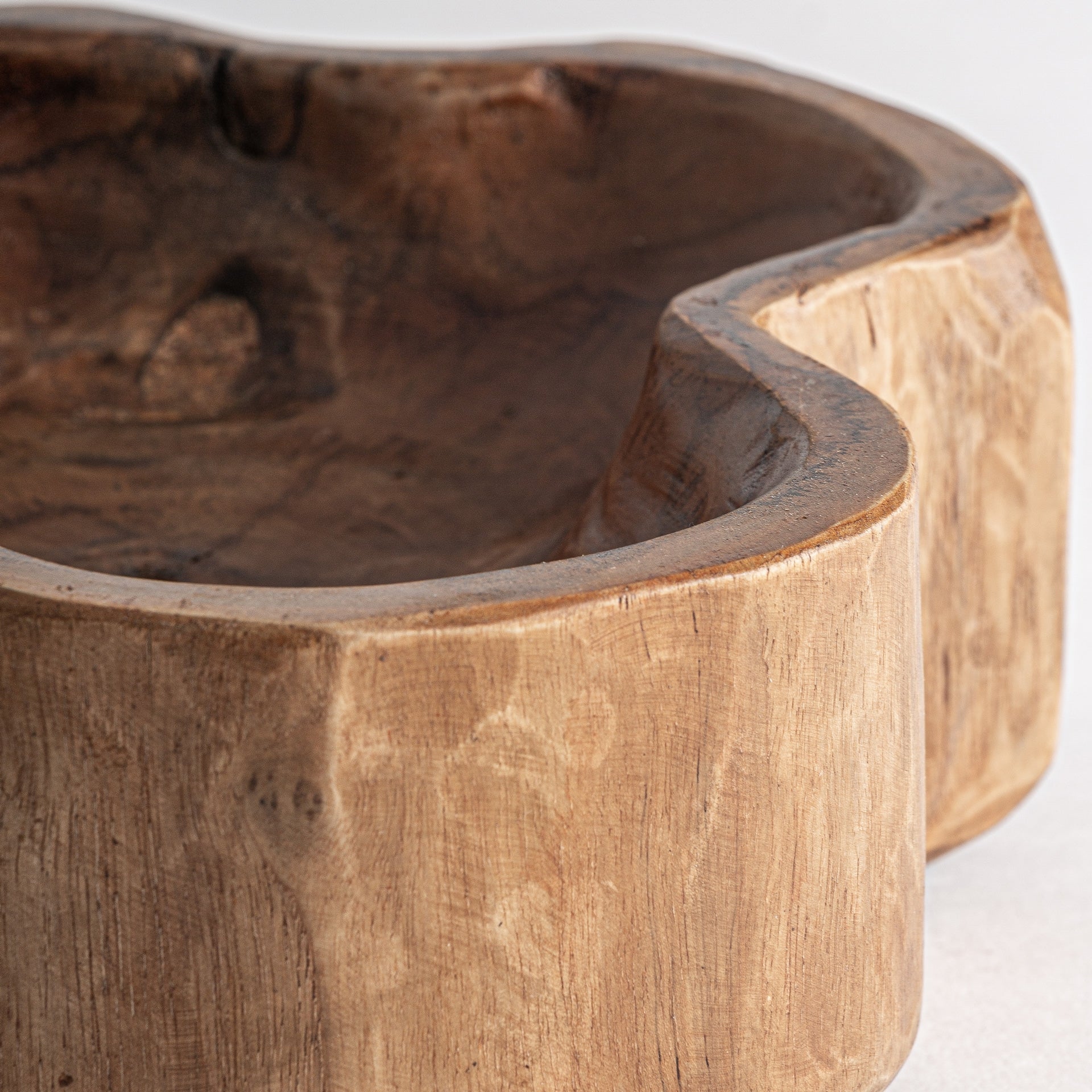 Humble Teak Wood Centrepiece - Maison Rêves UK
