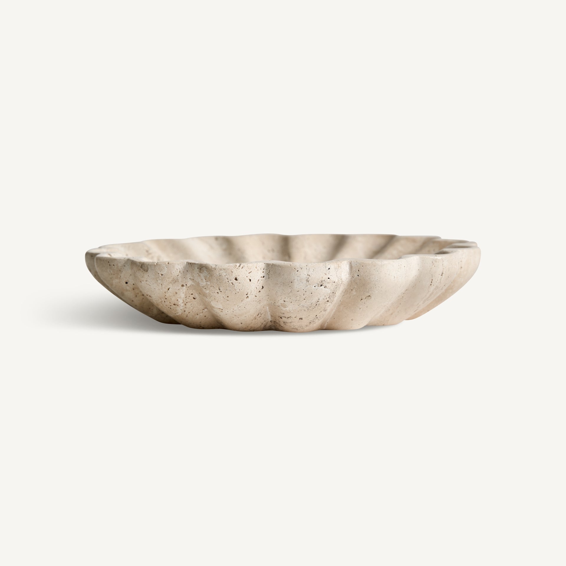 Motrus Travertine Centrepiece - 30cm - Maison Rêves UK