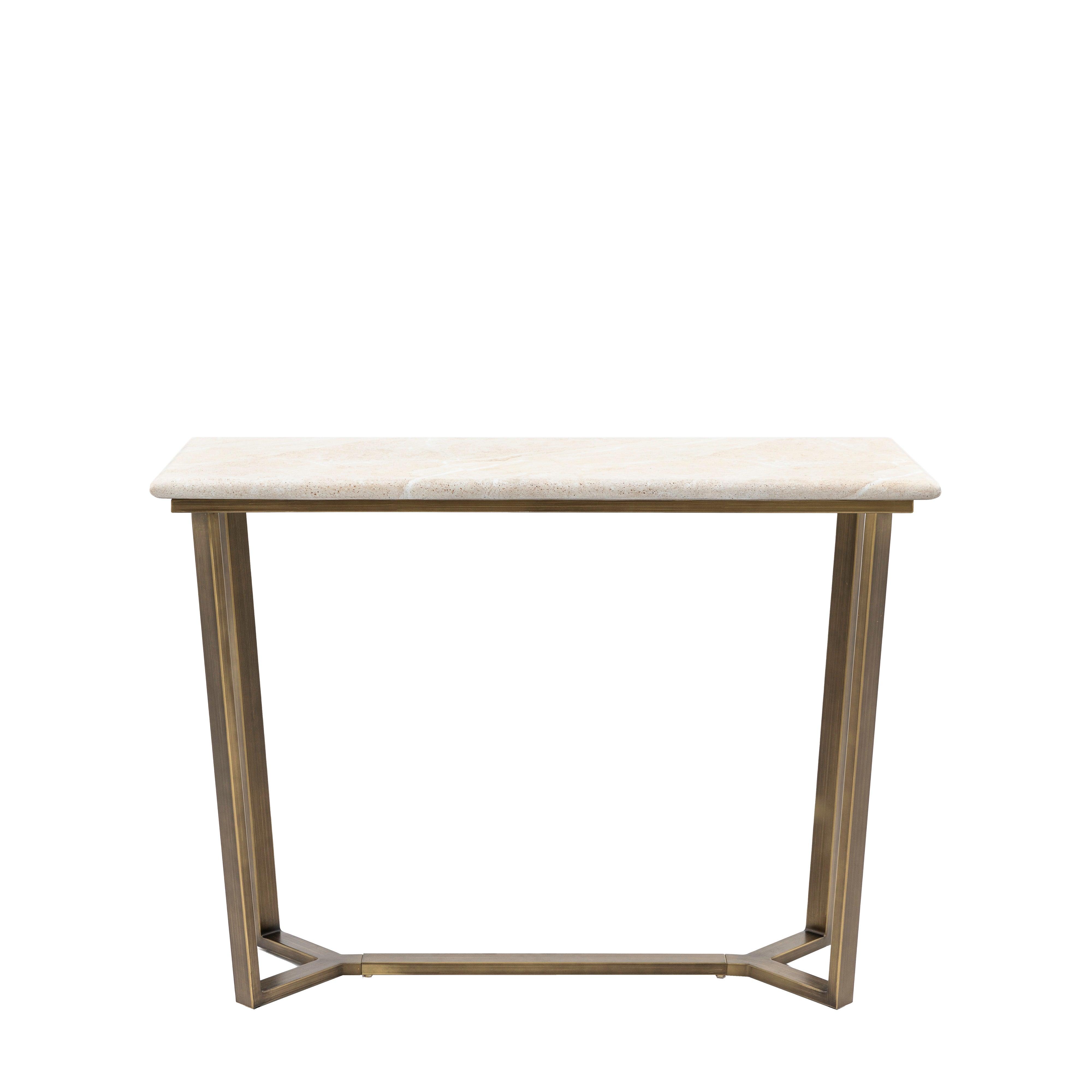 Cima Table Cima Travertine Console Table – Maison Rêves UK