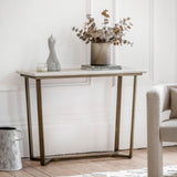 Cima Travertine Console Table - Maison Rêves UK