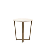 Cima Travertine Side Table - Maison Rêves UK