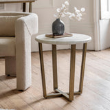 Cima Travertine Side Table - Maison Rêves UK