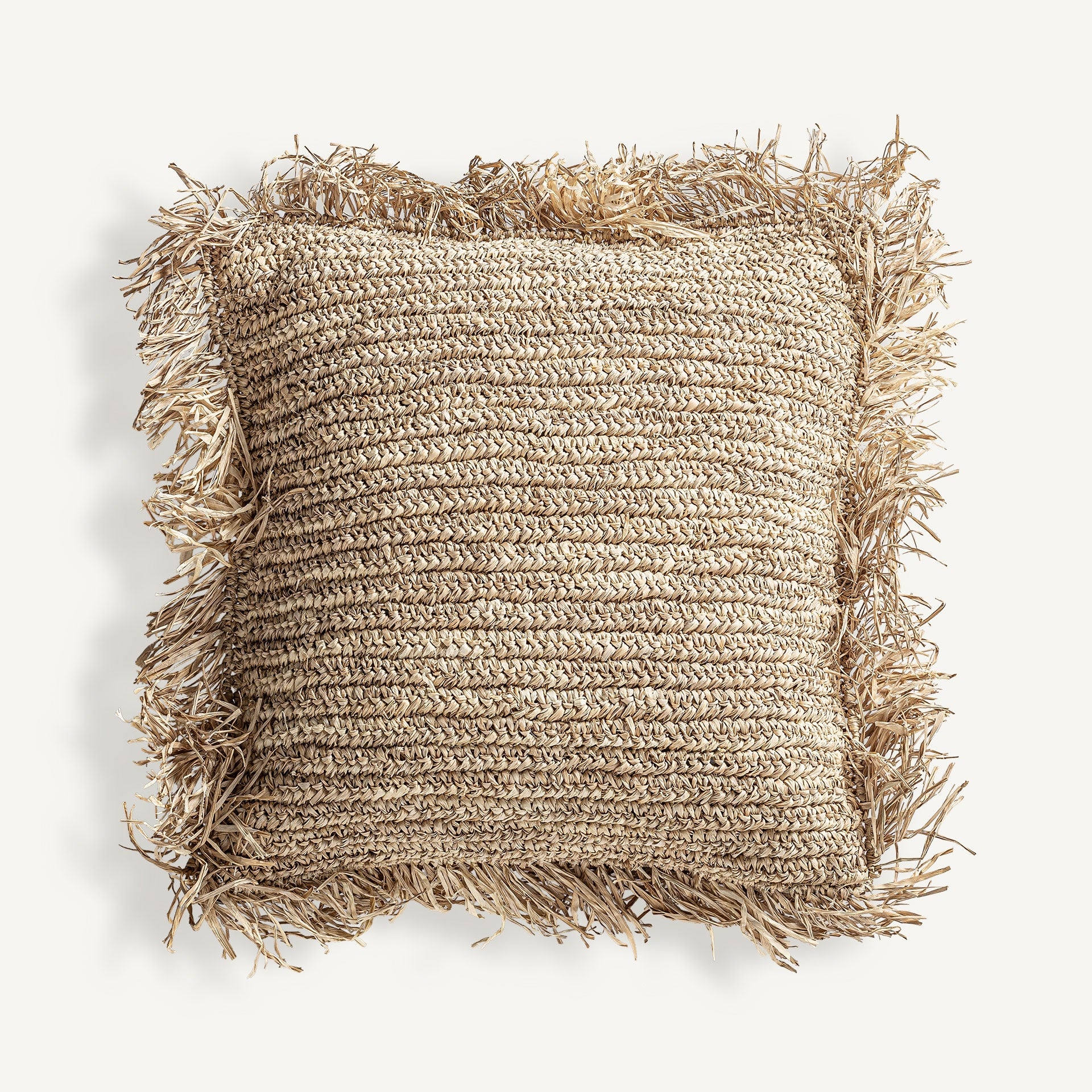 Igotz Natural Fibre Cushion - 50x50cm - Maison Rêves UK