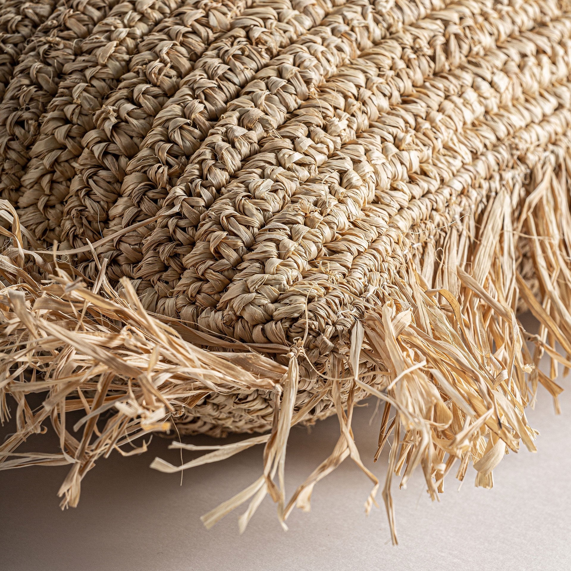 Igotz Natural Fibre Cushion - 60x40cm - Maison Rêves UK