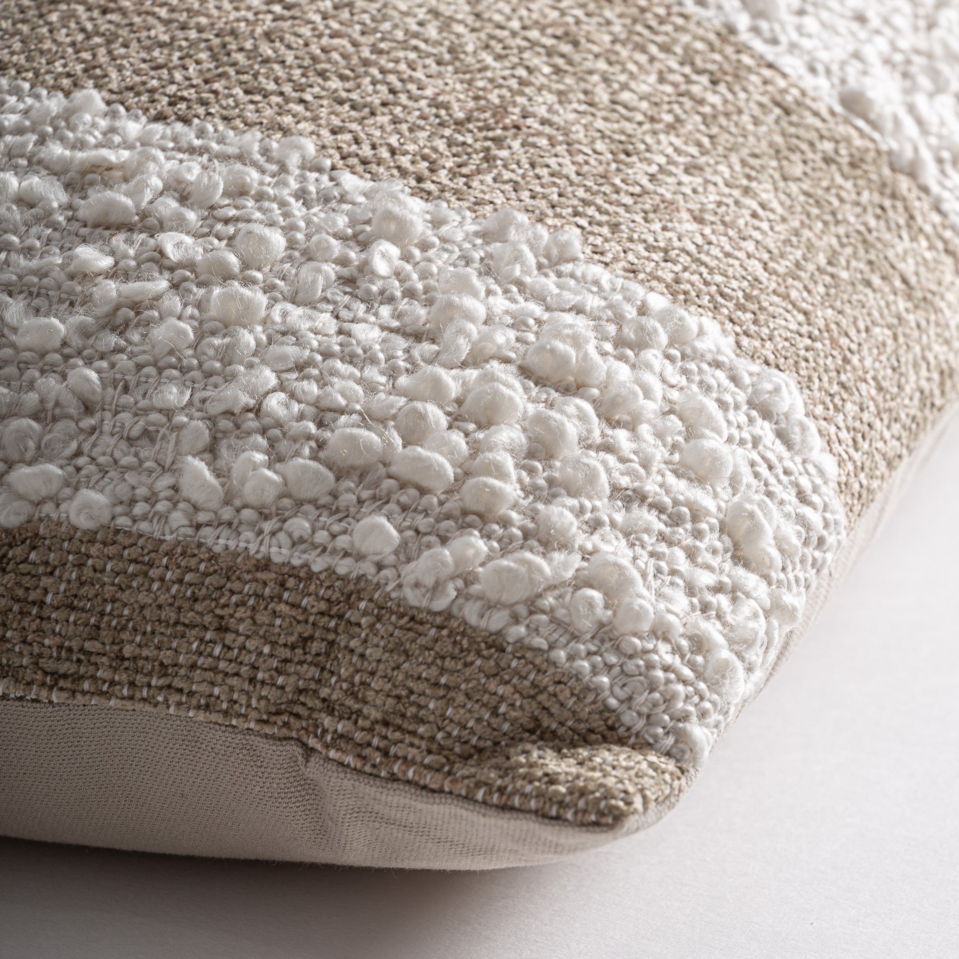 Neyman Light Brown Cotton Cushion - Maison Rêves UK