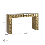 Collada Brushed Gold Brass Console Table by Richmond Interiors - Maison Rêves UK