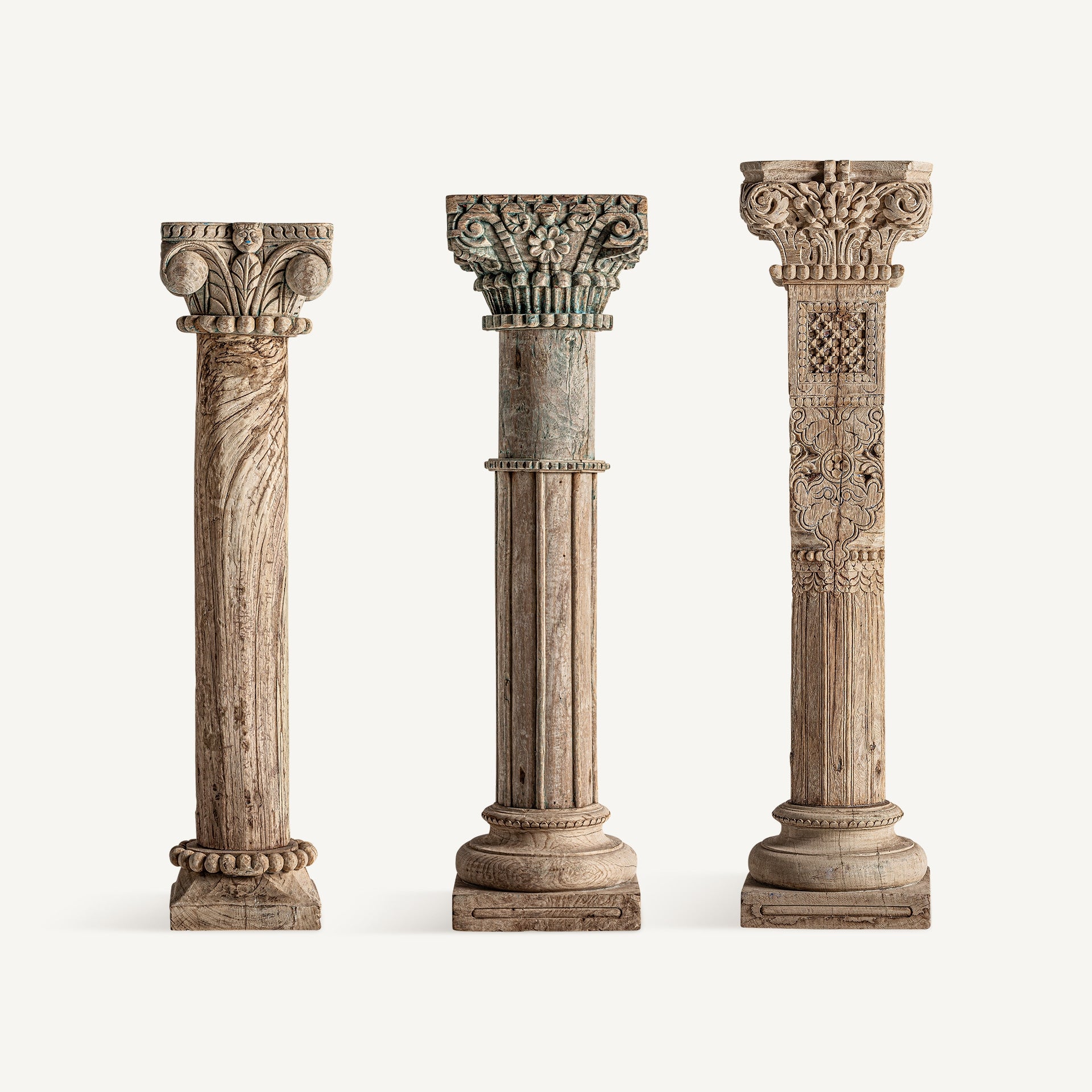Askale Teak Wood Column - Maison Rêves UK