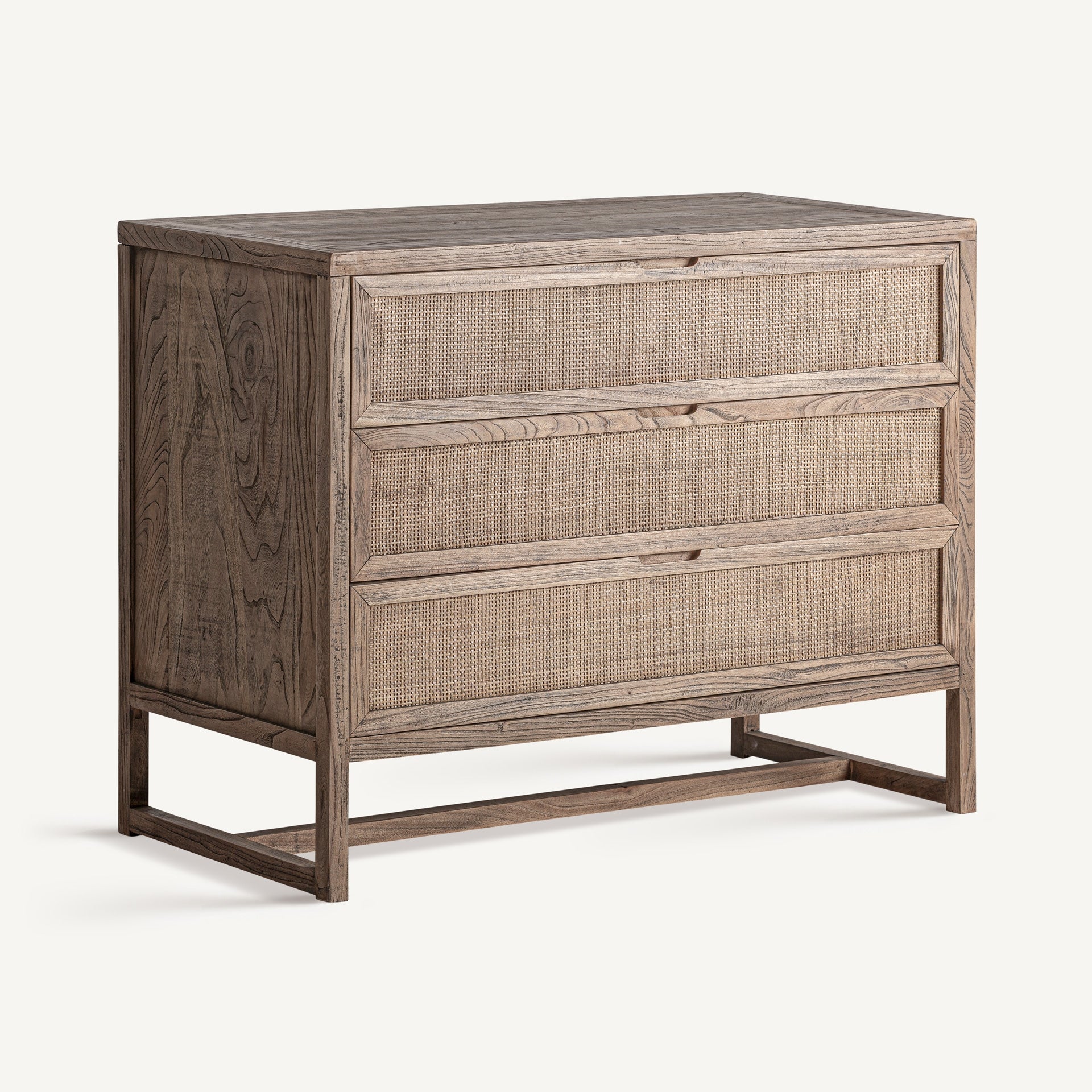 Byremo Elm Wood Chest of Drawers - 105cm - Maison Rêves UK