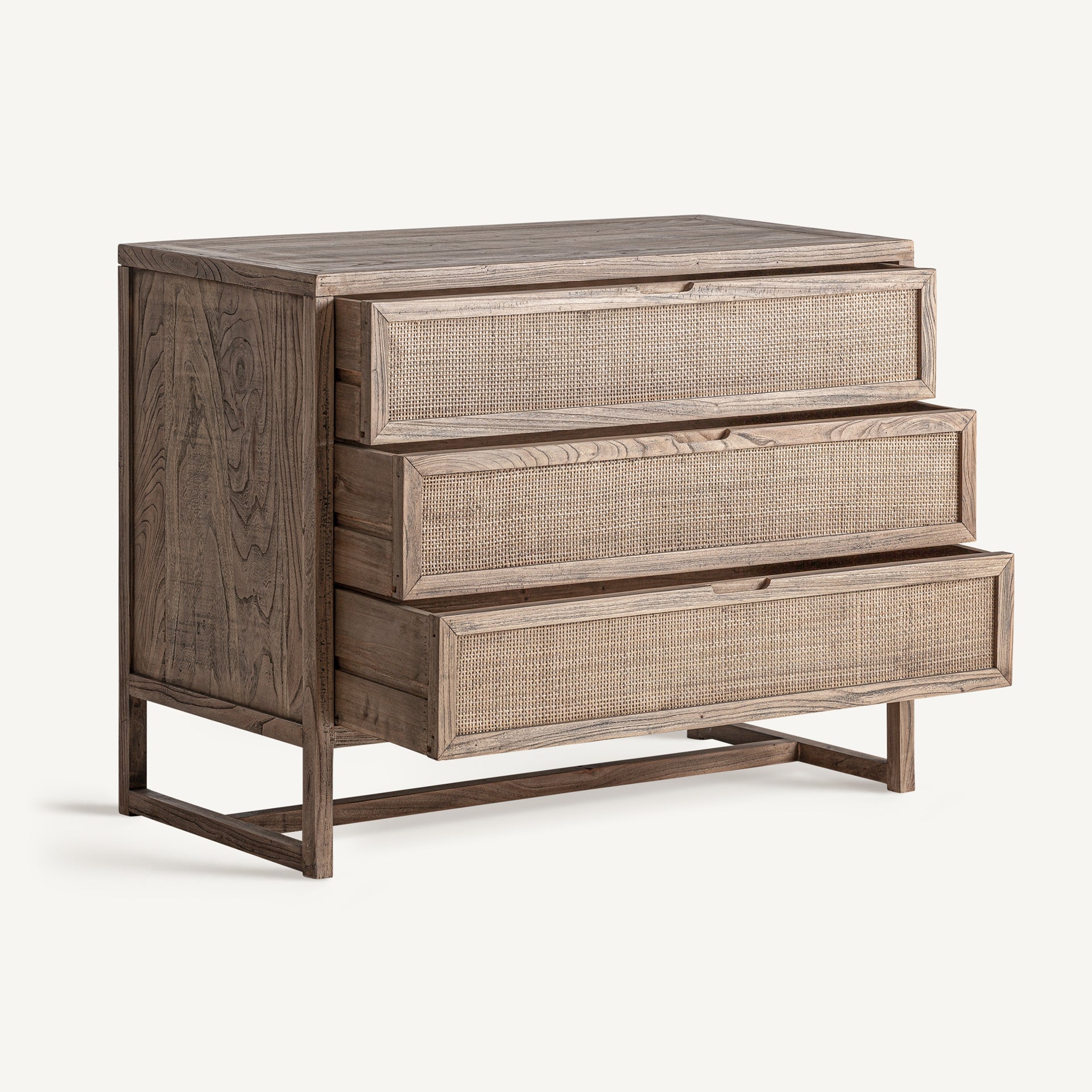 Byremo Elm Wood Chest of Drawers - 105cm - Maison Rêves UK