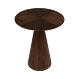 Congo Dark Brown Wood Circular Side Table Ø50 - Maison Rêves UK