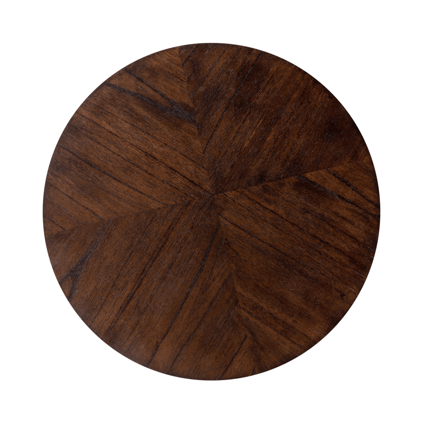 Congo Dark Brown Wood Circular Side Table Ø50 - Maison Rêves UK