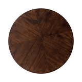 Congo Dark Brown Wood Circular Side Table Ø50 - Maison Rêves UK