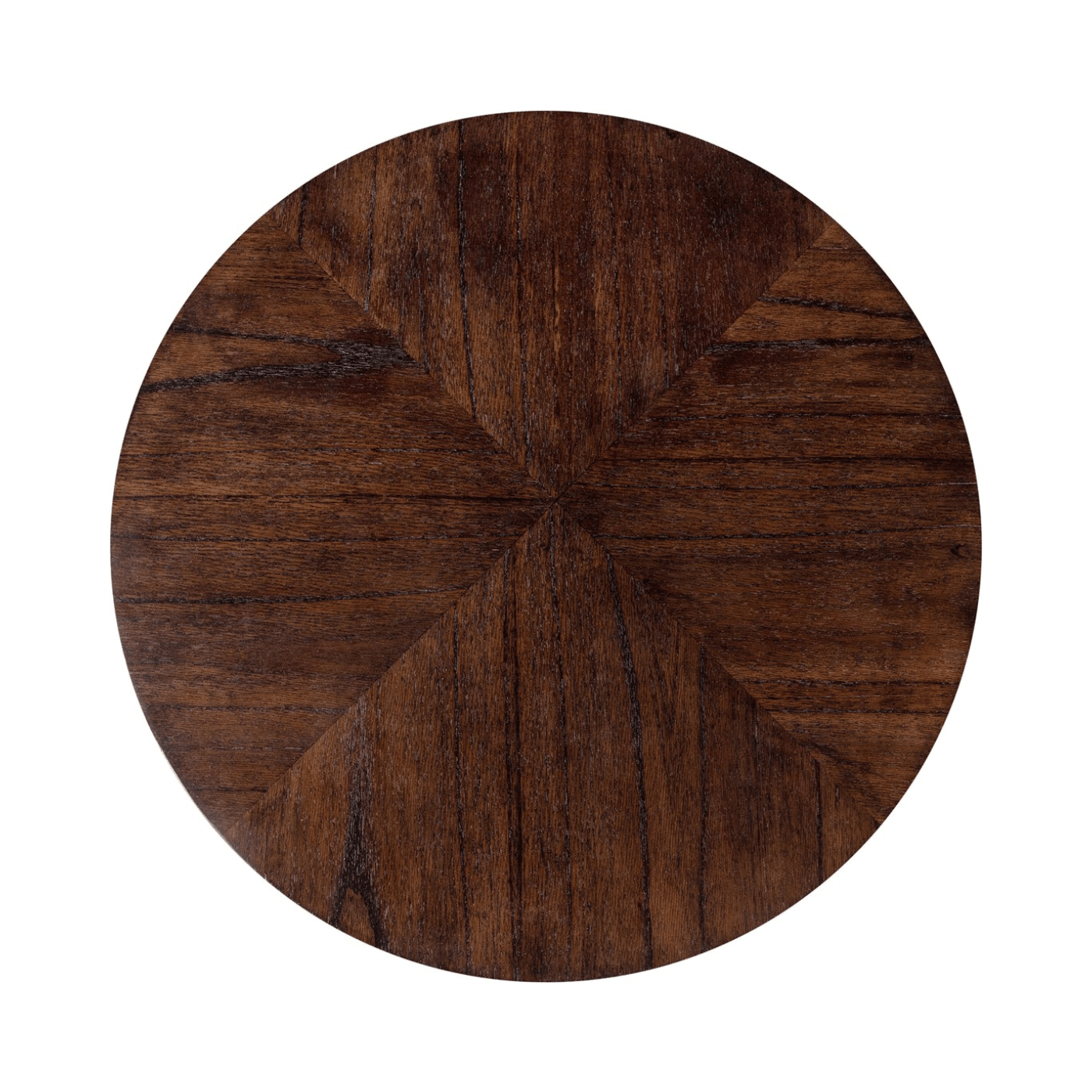 Congo Dark Brown Wood Circular Side Table Ø50 - Maison Rêves UK