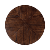 Congo Dark Brown Wood Circular Side Table Ø50 - Maison Rêves UK