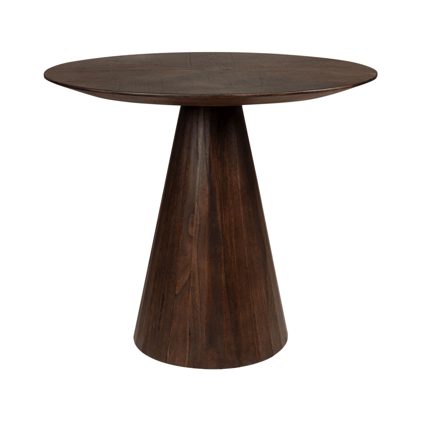 Congo Dark Brown Wood Circular Side Table Ø70 - Maison Rêves UK