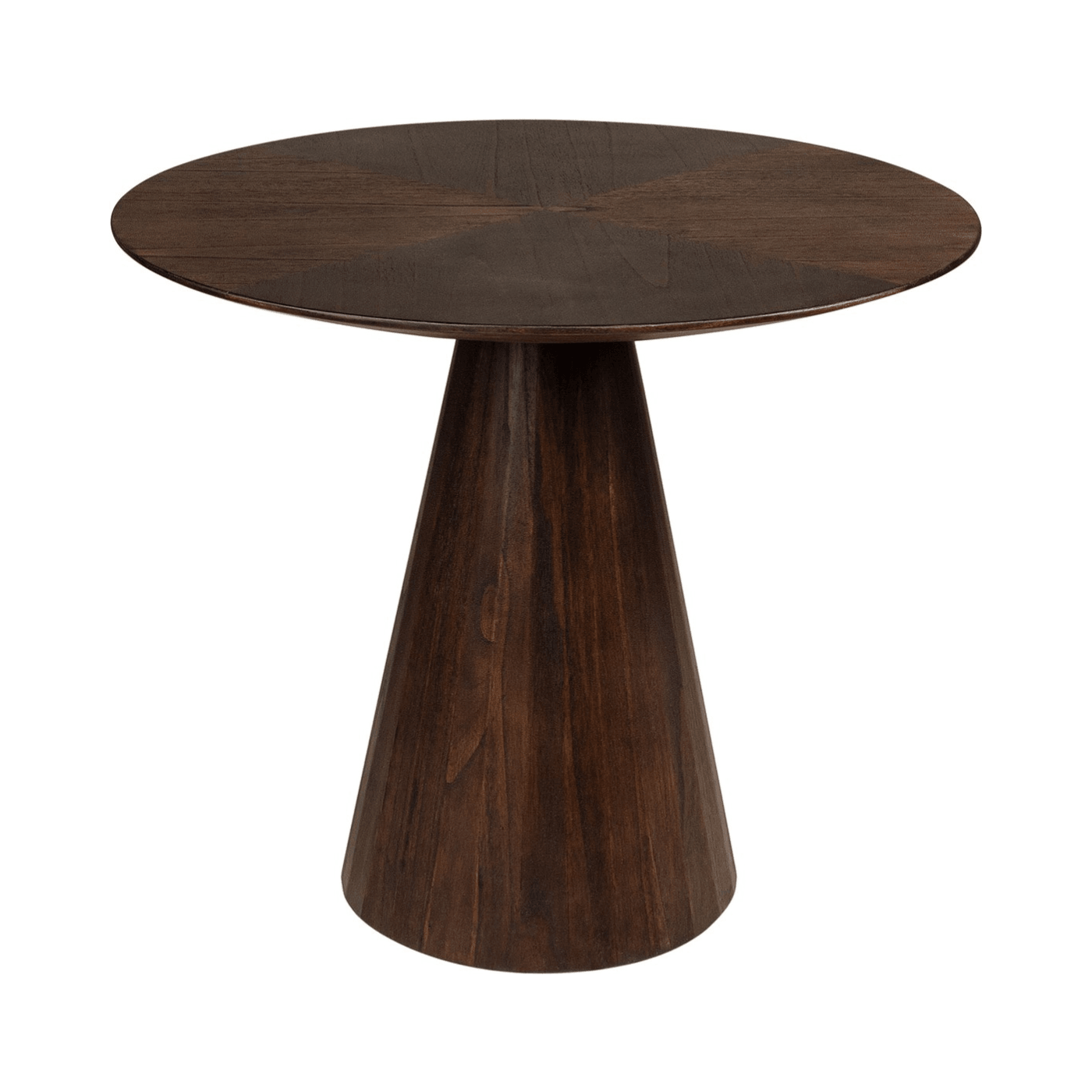 Congo Dark Brown Wood Circular Side Table Ø70 - Maison Rêves UK