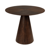 Congo Dark Brown Wood Circular Side Table Ø70 - Maison Rêves UK