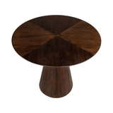 Congo Dark Brown Wood Circular Side Table Ø70 - Maison Rêves UK